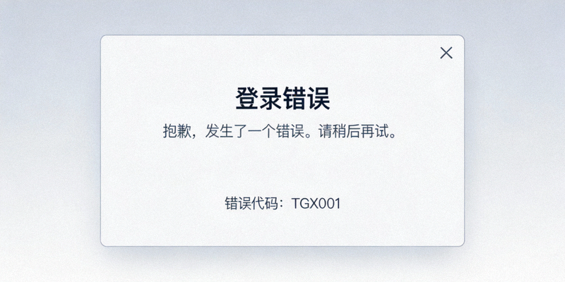 Telegram电脑版登录错误提示界面截图