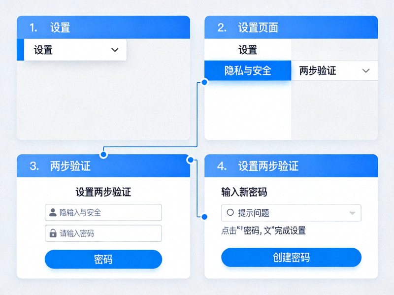 Telegram中文电脑版两步验证设置流程分步截图